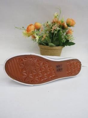 Trampki damskie na płaskim (36-41) 8A07 WHITE