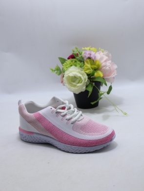 Buty sportowe damskie na płaskim (36-41) D3-318 WH/PINK