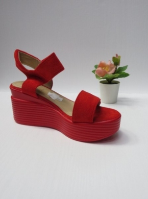 Sandały damskie na koturnie (36-41) B-9051 RED