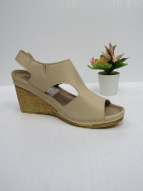 Sandały damskie na koturnie (36-41) 7AA2015 BEIGE