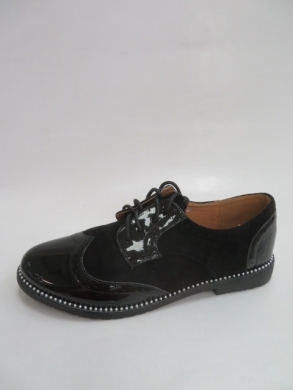 Półbuty damskie na płaskim (36-41) 888-90 BLACK