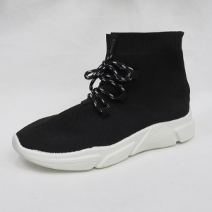 Botki damskie jesienne na koturnie (36-41) LL1755 BLACK