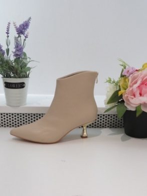 Botki damskie na szpilce (36-41) 8730 BEIGE
