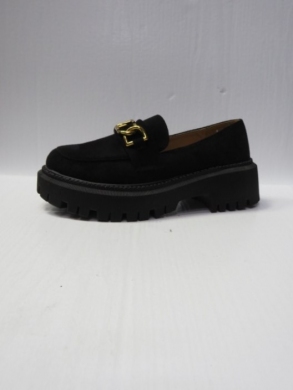 Mokasyny damskie na koturnie (36-41) 8-302 BLACK