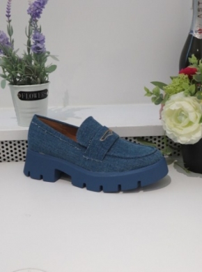 Mokasyny damskie na koturnie (36-41) 1735 JEANS