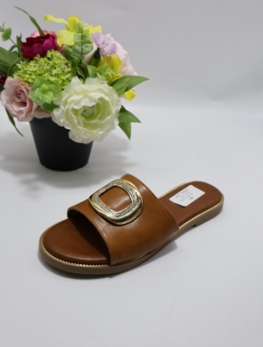 Klapki damskie na płaskim (36-41) ML306 CAMEL