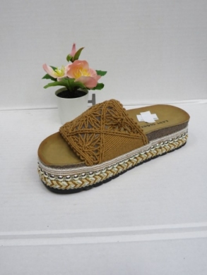 Klapki damskie na koturnie (36-41) BL-409 CAMEL