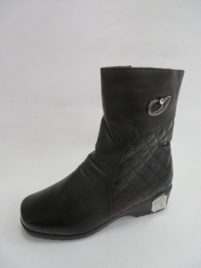 Kozaki damskie ocieplane na płaskim (37-42) B62 BLACK