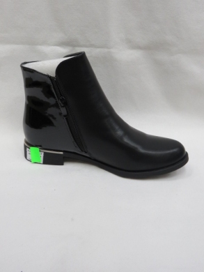 Botki damskie ocieplane na płaskim (36-41) SA11-1 BLACK