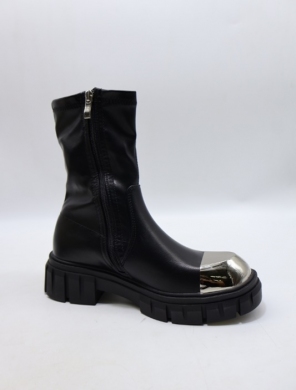 Botki damskie na płaskim (36-41) K523 BLACK