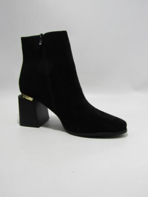 Botki damskie ocieplane na obcasie (36-41) 7607-2 BLACK