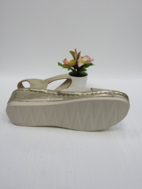 Sandały damskie na koturnie (36-41) 7AA2301 GOLD/GOLD