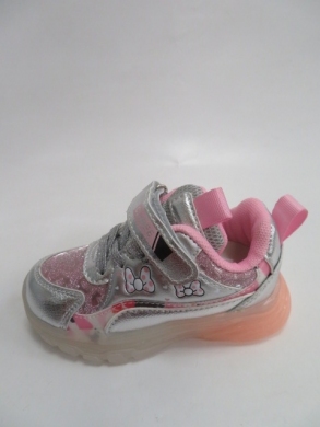 Buty sportowe dziewczęce (21-26) E97 SILVER/PINK