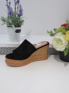 Klapki damskie na koturnie (36-41) W865 BLACK
