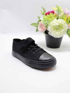Trampki dziewczęce (31-36) XWQ802 A/BLACK