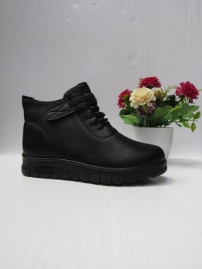 Botki damskie ocieplane na płaskim (37-42) W77-5 BLACK
