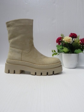 Botki damskie ocieplane na płaskim (36-41) NB004 BEIGE