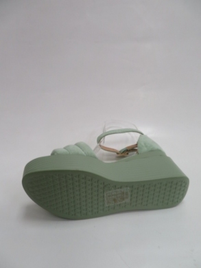 Sandały damskie na koturnie (36-41) BE-9009 GREEN