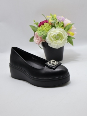 Półbuty damskie na koturnie (36-41) 5045 BLACK