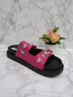 Klapki damskie na płaskim (36-41) 100-326 FUCHSIA
