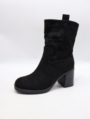 Botki damskie ocieplane na obcasie (36-41) RXJ-231 BLACK