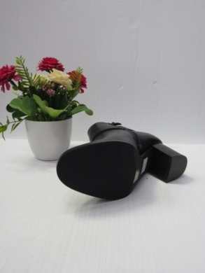 Botki damskie ocieplane na obcasie (36-41) 1357 BLACK