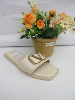 Klapki damskie na płaskim (36-41) 8123 BEIGE