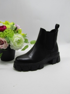 Botki damskie na płaskim (36-41) DE323P BLACK