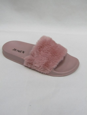 Klapki damskie z futerkiem (36-41) 44525 PINK
