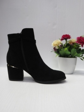 Botki damskie ocieplane na obcasie (36-41) 168-531 BLACK