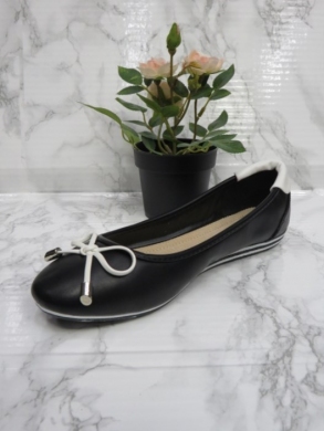 Baleriny damskie (36-41) HMS-505-1 WHITE/BLACK