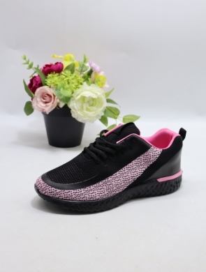 Buty sportowe damskie na płaskim (36-41) D3-318 BL/PINK