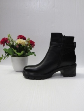 Botki damskie ocieplane na obcasie (36-41) 1354 BLACK