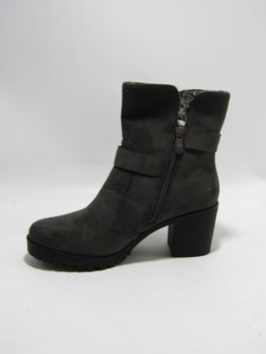 Botki damskie ocieplane na obcasie (36-41) 1446-3 GREY