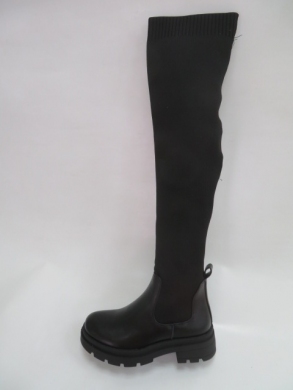 Kozaki damskie jesienne na płaskim (36-41) JW142 BLACK