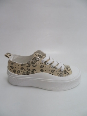 Trampki damskie na płaskim (36-41) LA207 BEIGE