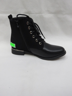 Botki damskie ocieplane na płaskim (36-41) SA01-1 BLACK