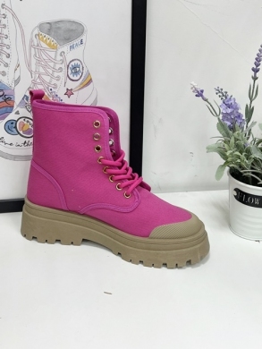 Botki damskie na płaskim (36-41) 9217-1 FUCHSIA