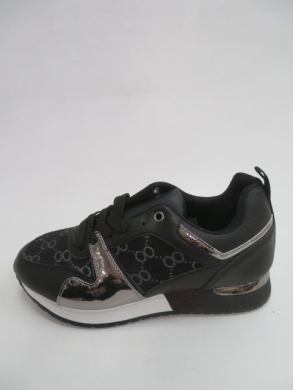 Sportowe Damskie na koturnie (36-41) 8211-1 BLACK