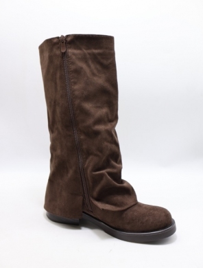 Kozaki damskie na obcasie (36-41) 1131 BROWN