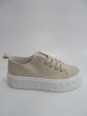 Trampki damskie na płaskim (36-41) RE15 BEIGE