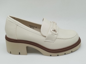 Mokasyny damskie na koturnie (36-41) YX24217 WHITE