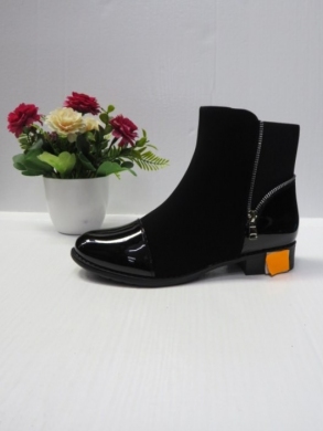 Botki damskie ocieplane na płaskim (36-41) H2176A BLACK