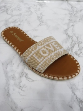 Klapki damskie na płaskim (36-41) CK271 BEIGE