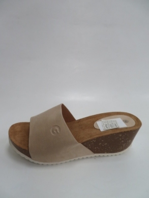 Klapki damskie na koturnie (36-41) 8282 BEIGE