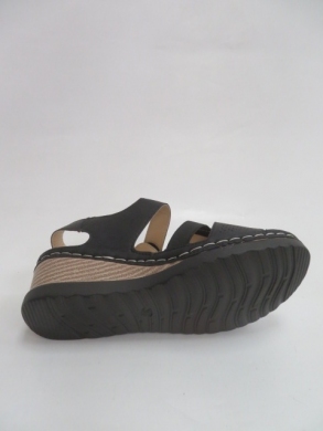 Sandały damskie na koturnie (36-41) 0-9 BLACK