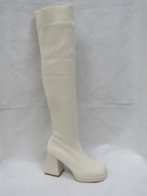 Kozaki damskie na obcasie (36-41) NS295 BEIGE