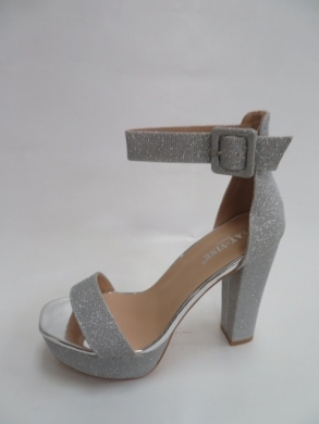 Sandały damskie na obcasie (36-41) 8338-45 SILVER
