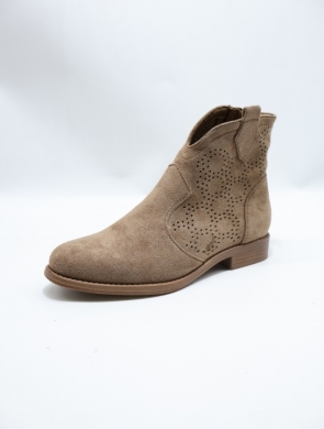 Botki damskie na płaskim (36-41) H167-3 COFFE