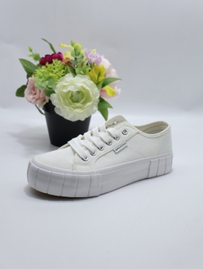 Trampki damskie na płaskim (36-41) 7SP726-LS WHITE